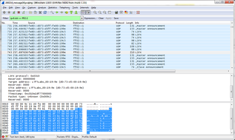 Wireshark 6LoWPAN packet capture